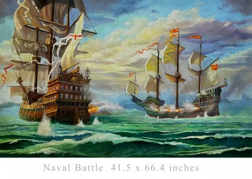  pulgadas Lienzo - Batalla Naval 42x66pulgadas USD269