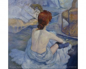  s - Toilette Mujer Lavado Henri de Toulouse Lautrec 26x26 pulgadas USD58